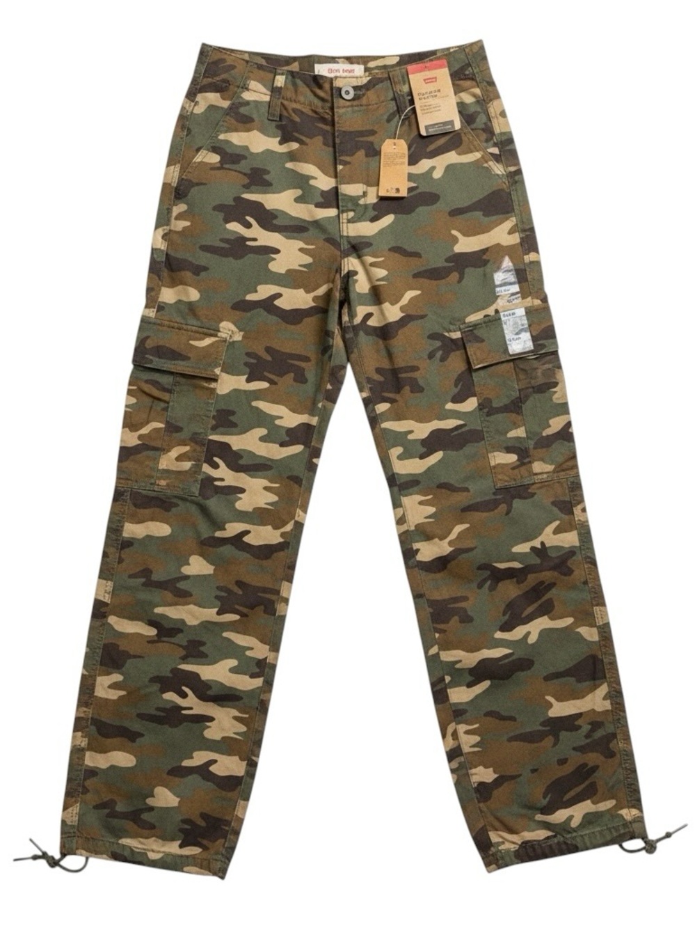Levi's Mid-Rise '94 Baggy Cargo Jeans Camo NWT Size 24